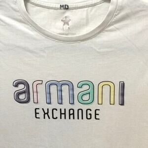 Armani Exchange Boys Tee Shirt Back Collar-Red Star 100% Cotton Size- Boys L